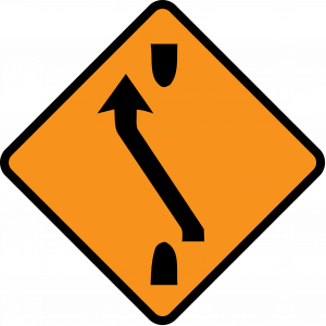 Diamond_road_sign_one-lane_crossover_back. irish road signs