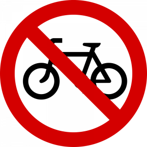 No-bicycles-irish road signs