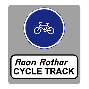 Start-of-cycle-track irish road signs