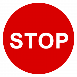 Stop-irish road signs