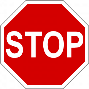 Stop traffic sign irish road signs