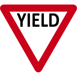 Yield sign irish road signs